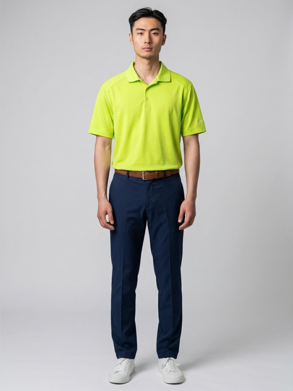 Nike Dri-FIT Polo Shirt Men’s Small Neon Yellow Golf Athletic Performance